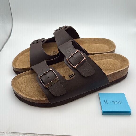 CUSHIONAIRE Lane Cork Footbed Sandals for Women SIZE 8 BROWN NAPPA NEW - Picture 3 of 6